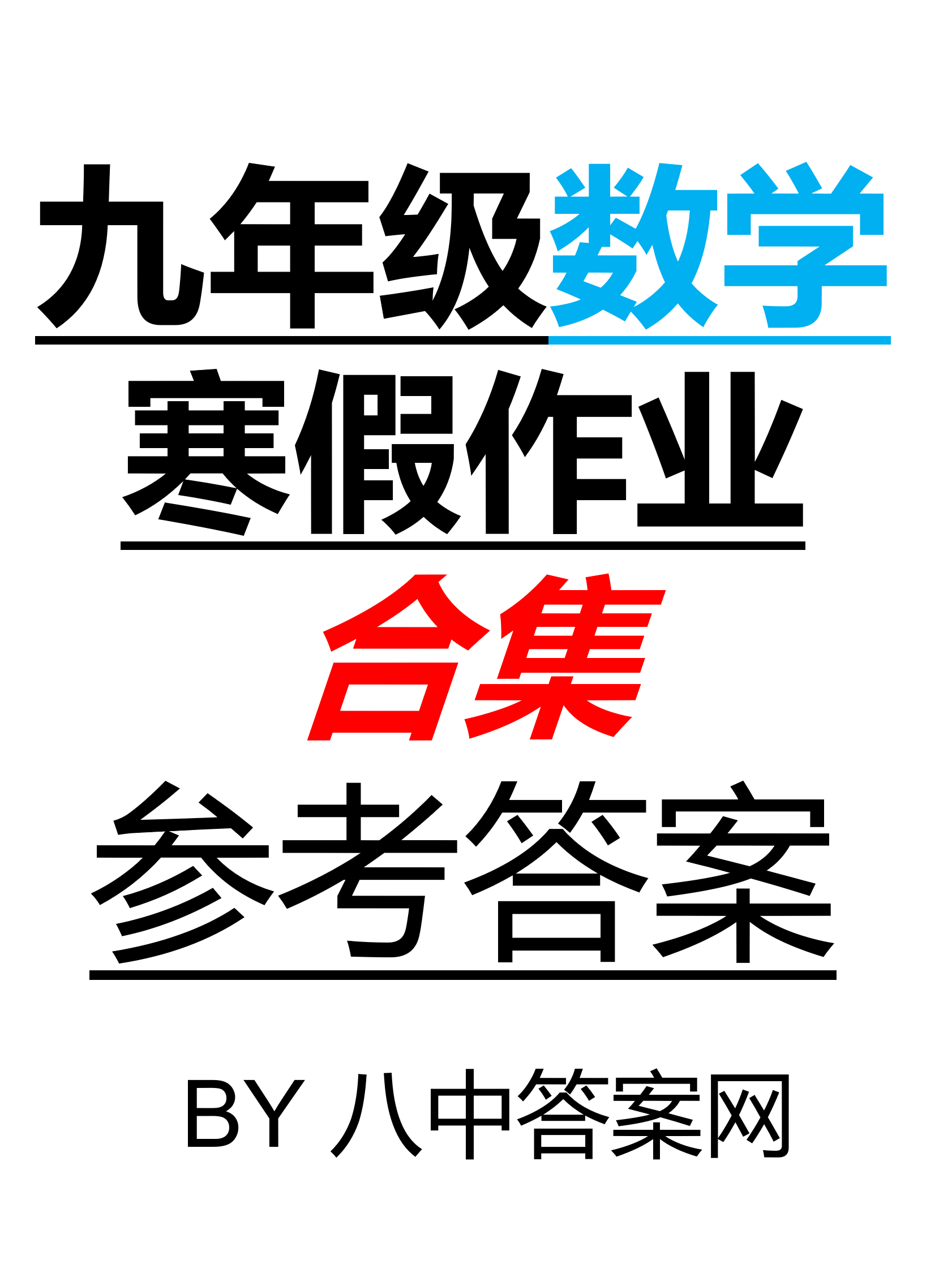 2026九年级数学寒假作业参考答案合集
